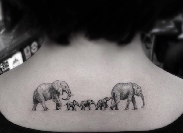 elephant tattoo design